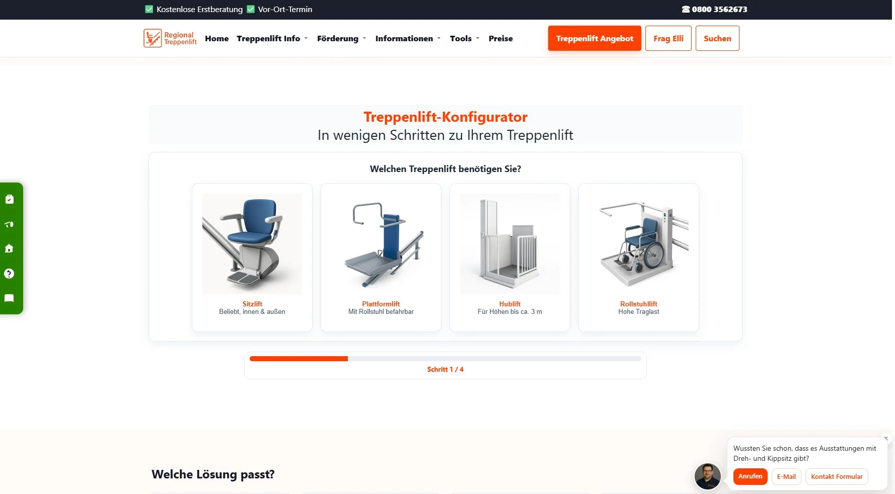 Regional Treppenlift